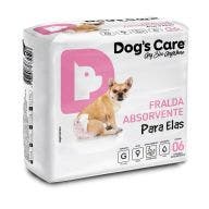 Fralda Higiênica Descartável Dog's Care Fêmea 6 Unidades - G